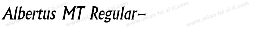 Albertus MT Regular字体转换